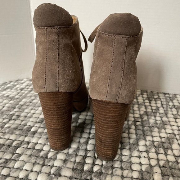 Leather (suede) Nine West lace up boots - Picture 6 of 9